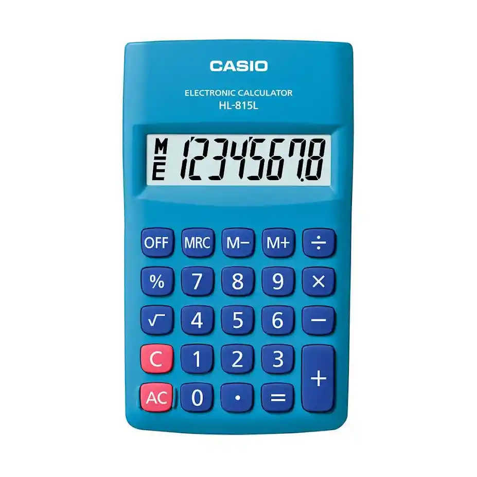 Calculadora De Bolsillo Casio Hl-815l Azul