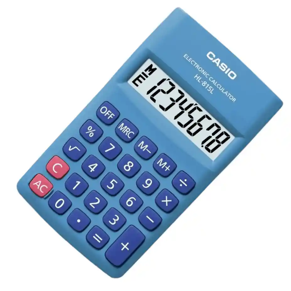 Calculadora De Bolsillo Casio Hl-815l Azul