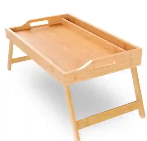 Mesa Plegable De Madera Clara