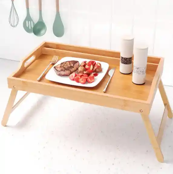 Mesa Plegable De Madera Clara