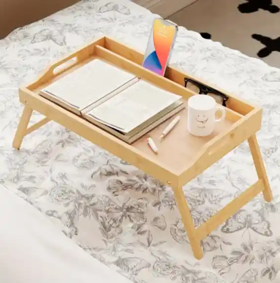 Mesa Plegable De Madera Clara