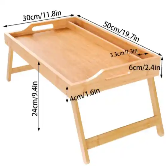 Mesa Plegable De Madera Clara