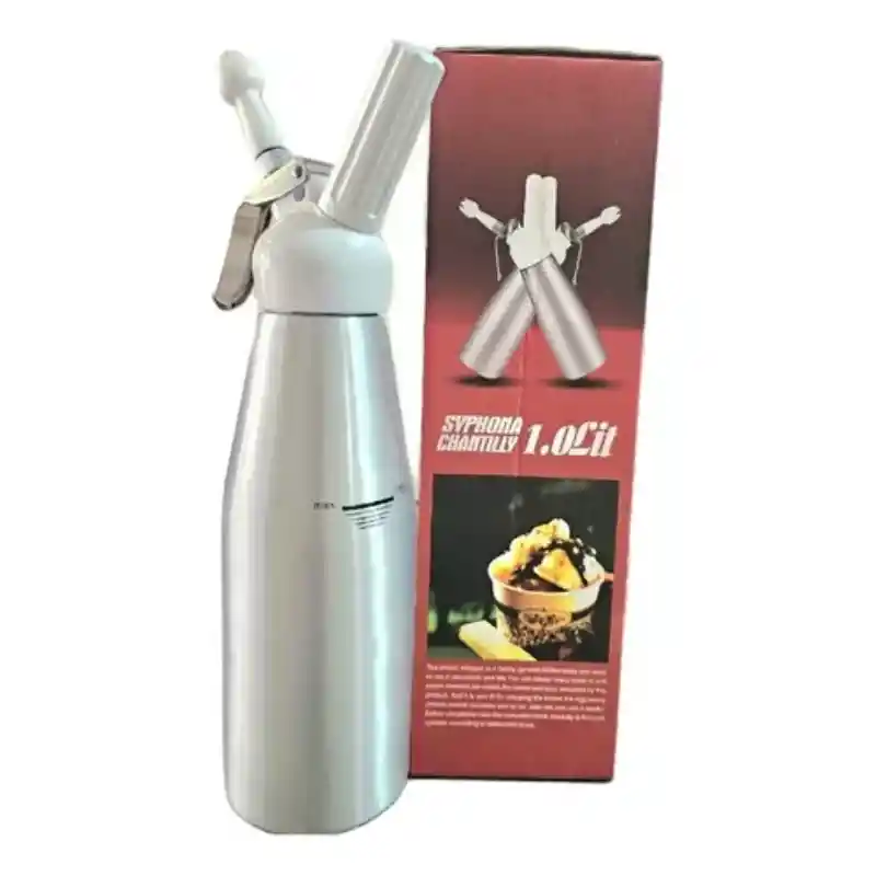 Dispensadora De Crema Chantilly 1 Litro Acero Inoxidable Chantillera