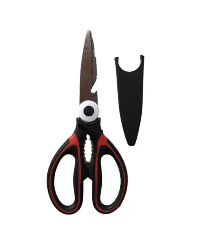 Tijeras Para Cocina Multiusos Negras Acero Inoxidable Destapador