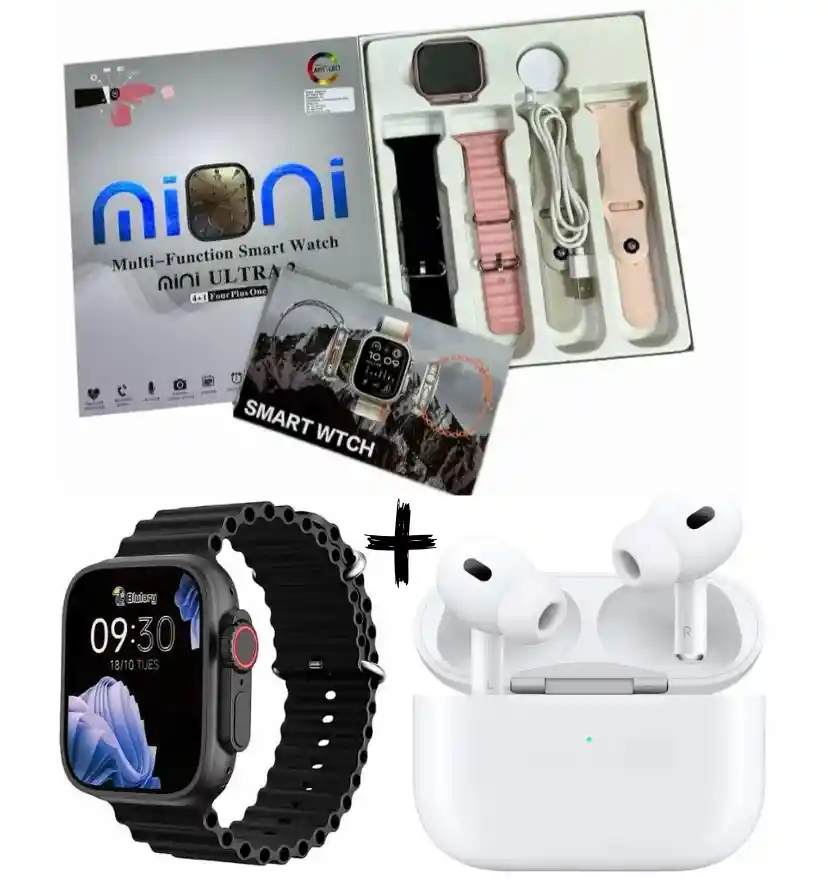 Airpods Pro 2 Con Anc + Reloj Smartwatch Mini Ultra 2 | 2025