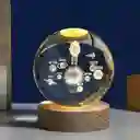 Lámpara Esfera De Cristal Astronauta Con Planetas