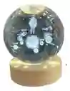 Lámpara Esfera De Cristal Astronauta Con Planetas