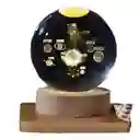 Lámpara Esfera De Cristal Astronauta Con Planetas
