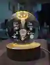 Lámpara Esfera De Cristal Astronauta Con Planetas
