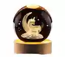 Lámpara Esfera De Cristal Unicornio En Luna