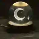 Lámpara Esfera De Cristal Media Luna