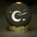 Lámpara Esfera De Cristal Media Luna
