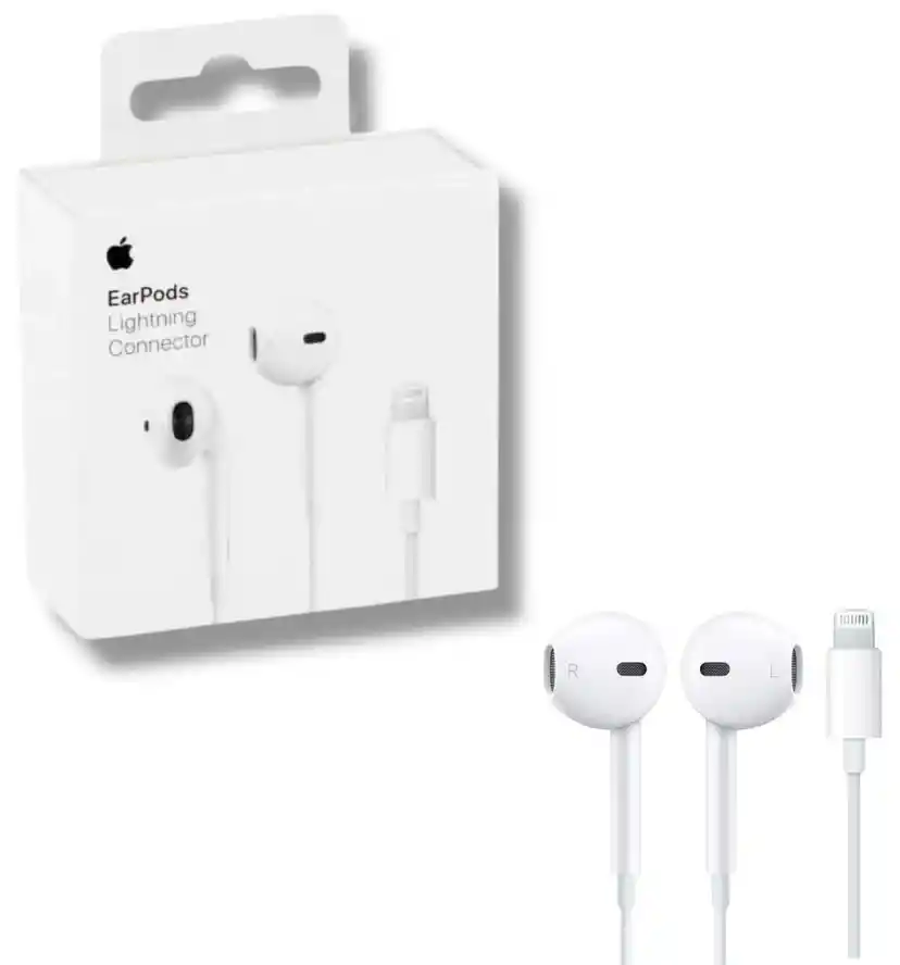 Auriculares Earpods Conector Lightning Apple | Color Blanco