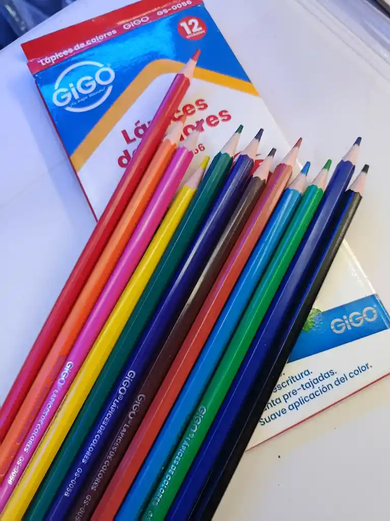 Caja De Colores X 12 Unidades Gigo Pack De Colores