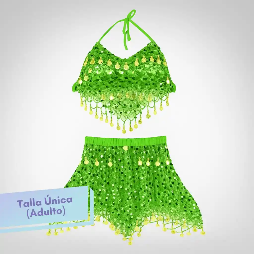 Disfraz Halloween Shakira Adulto Talla Única (verde)