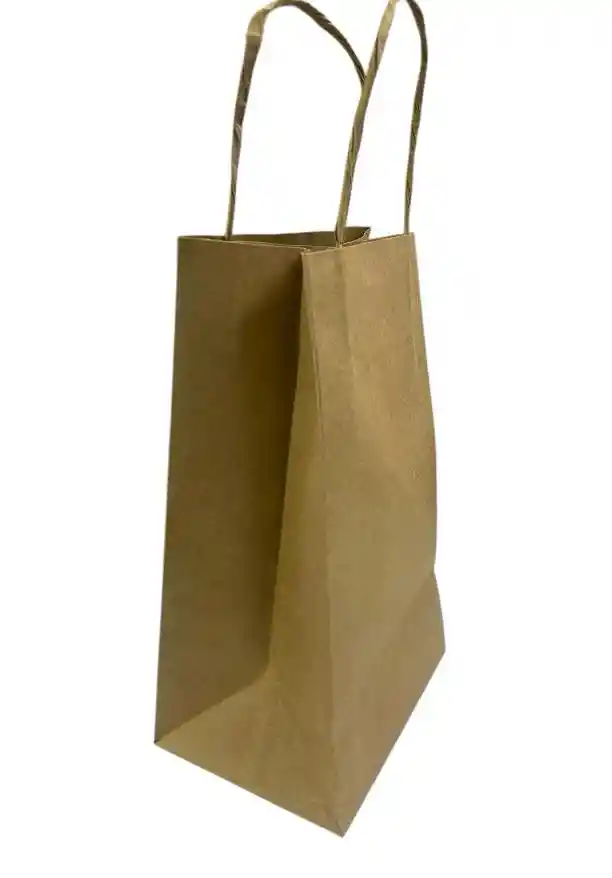 Bolsa Papel Kraft # 6 Con Manija (17x28x11 Cms)