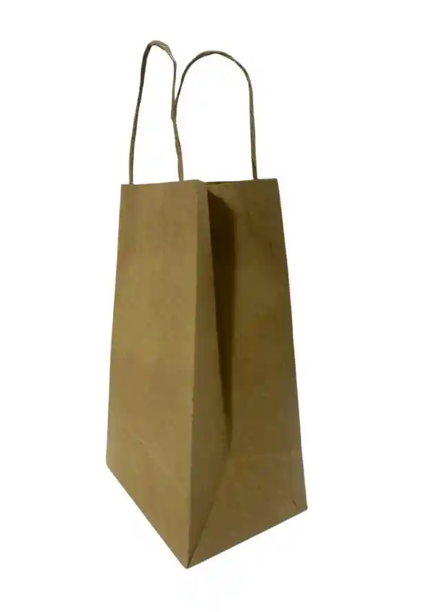 Bolsa Papel Kraft # 6 Con Manija (17x28x11 Cms)