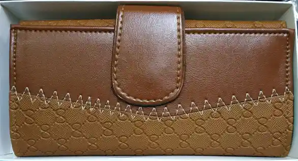 Billetera Larga De Cuero Para Dama