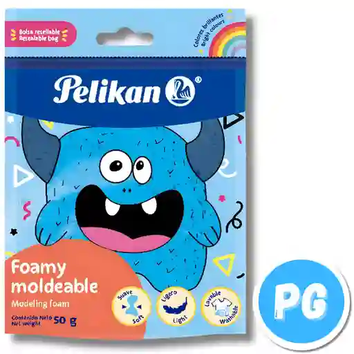 Paquete Fomi Moldeable Pelikan X50 Gramos Azul Claro