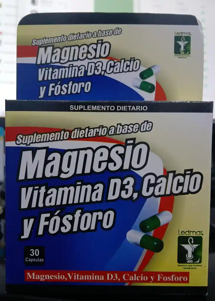 Magnesio Vitamina D3, Calcio Y Fósforo 30 Capsulas