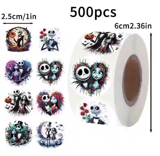 500 Pegatinas Stickers Halloween Vinilo Variados