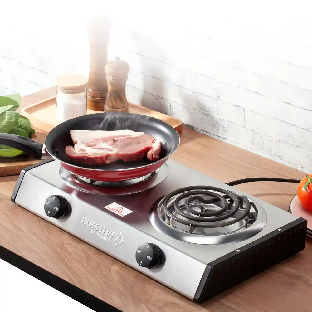 Estufa Doble Holstein 47x27x9cm Gris Hh-09045001ss