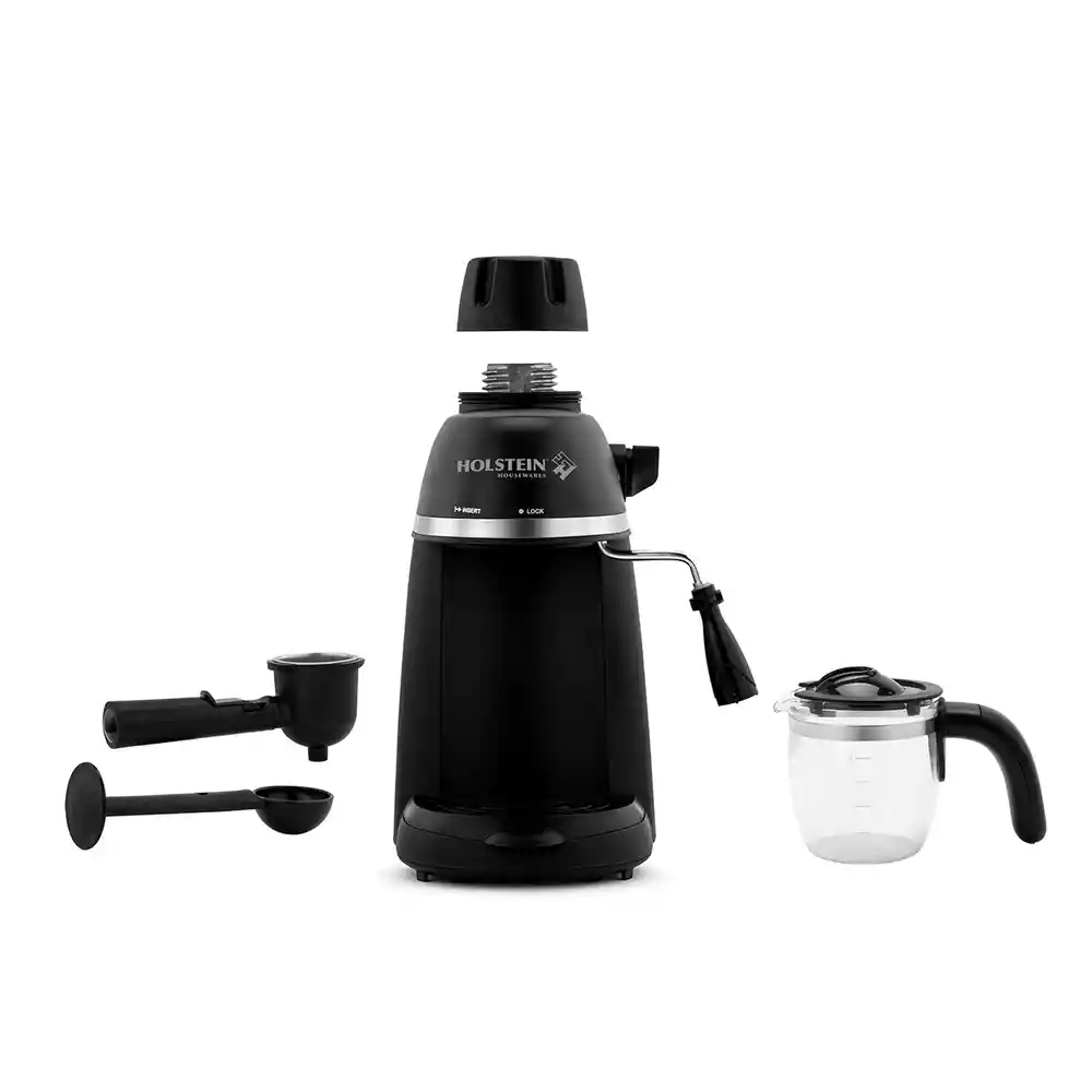 Cafetera Bar Holstein Negro 4 Tz 800 W Acero Inoxidable Vidrio