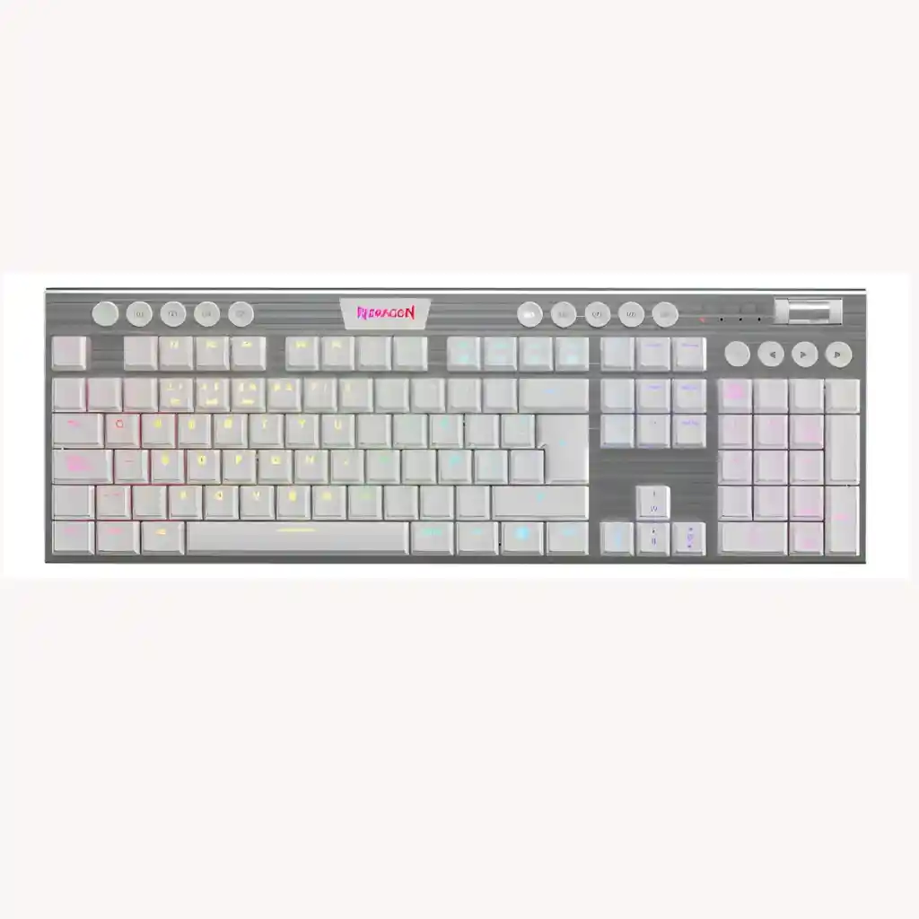 Teclado Gamer Inalambrico Redragon Horus Fs K618 Blanco