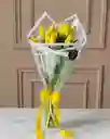 Bouquet De 5 Tulipanes Amarillos