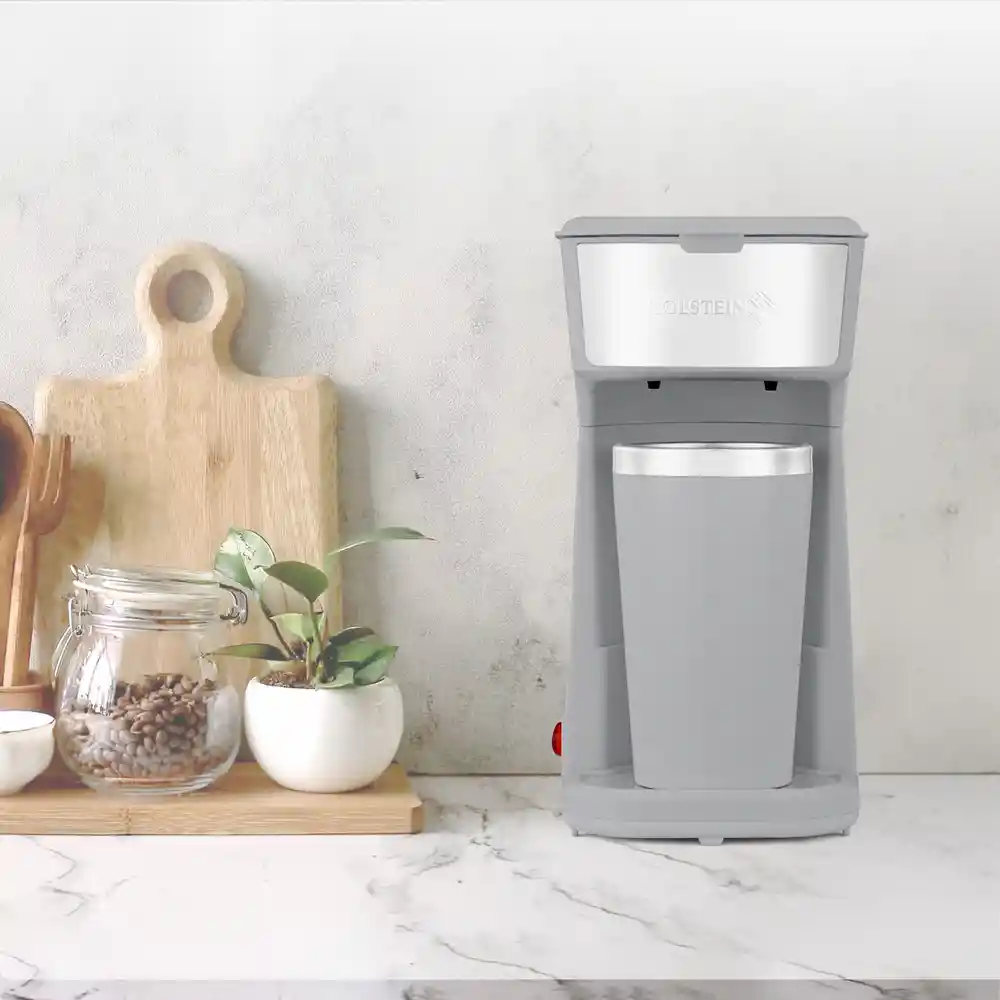 Cafetera Personal Holstein Gris 420 Ml 600 W Acero Inoxidable