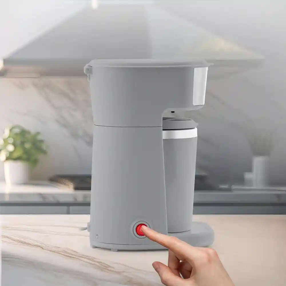 Cafetera Personal Holstein Gris 420 Ml 600 W Acero Inoxidable