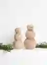 Muñeco De Nieve En Madera Grande