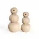 Set Muñecos De Nieve En Madera