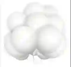 Paquete Por 20 Unidades De Globos Bombas R-12 Color Blanco
