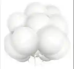 Paquete Por 20 Unidades De Globos Bombas R-12 Color Blanco