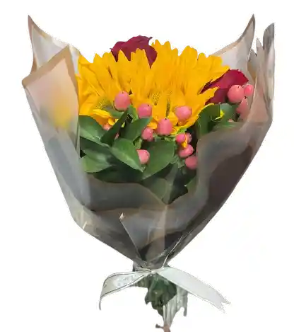 Ramo Premium De Girasoles Y Rosas
