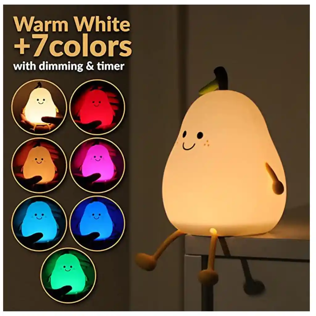 Luz Nocturna De Pera Para Decoración Lampara De Luz Nocturna