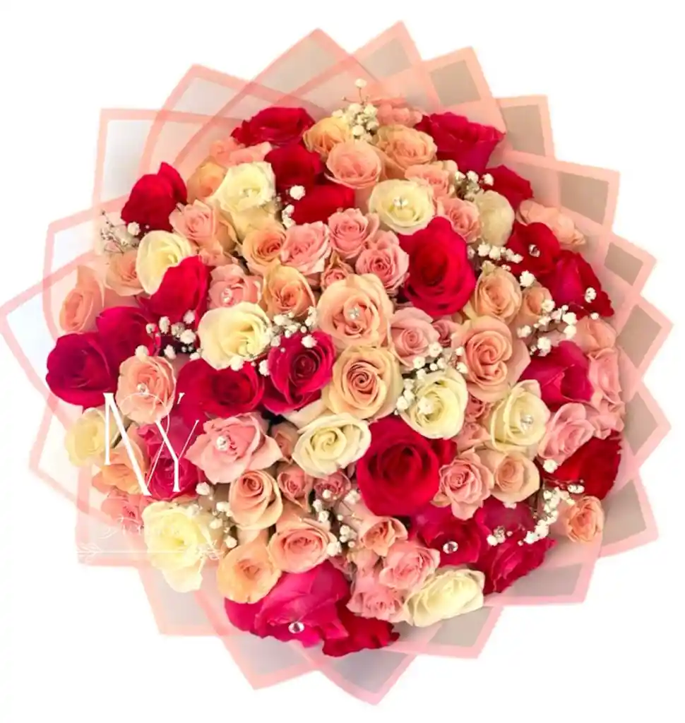 Flores Rosas Pastel X100