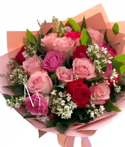 Flores Rosas Pastel X24