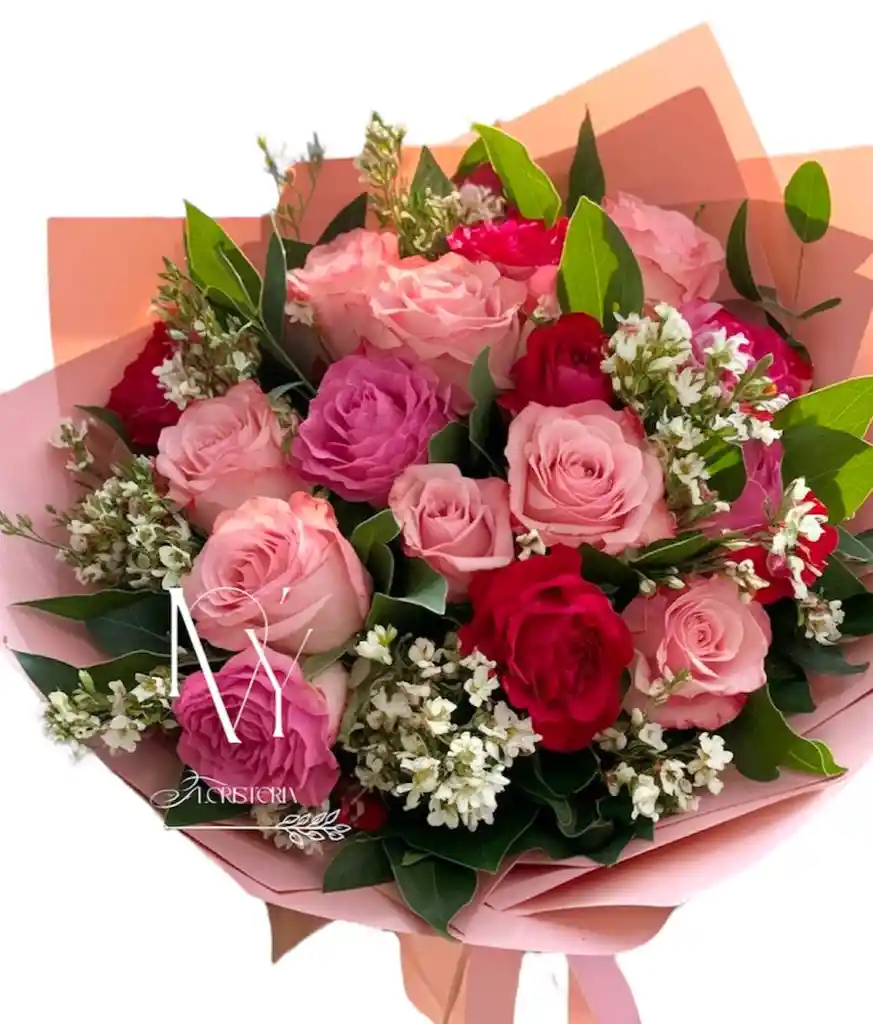 Flores Rosas Pastel X24