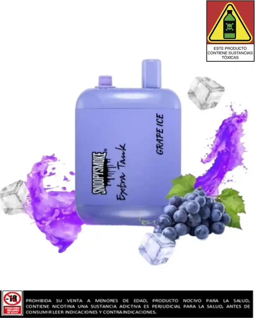 Vapeador Snoopy Grape Ice 15.000 Puffs