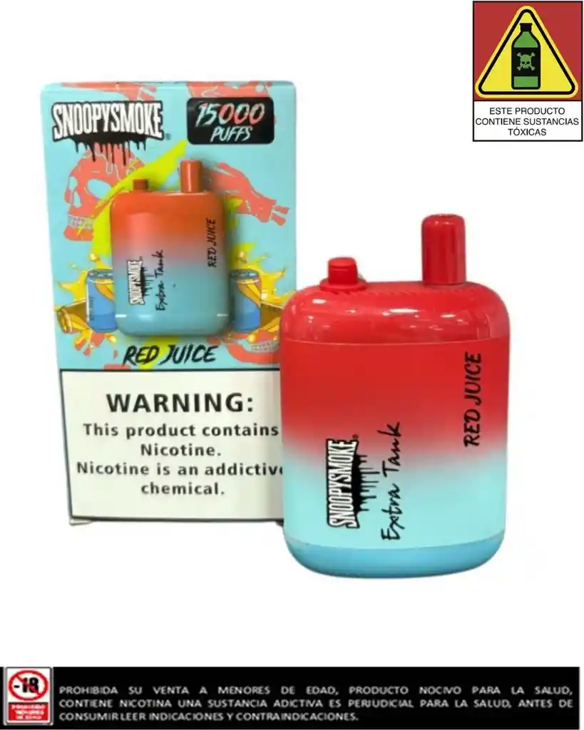 Vapeador Snoopy Red Juice 15.000 Puffs