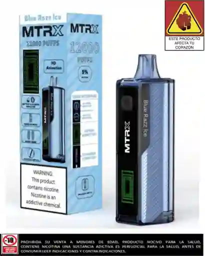 Vapeador Mtrx Bluerazz Ice 12.000 Puffs