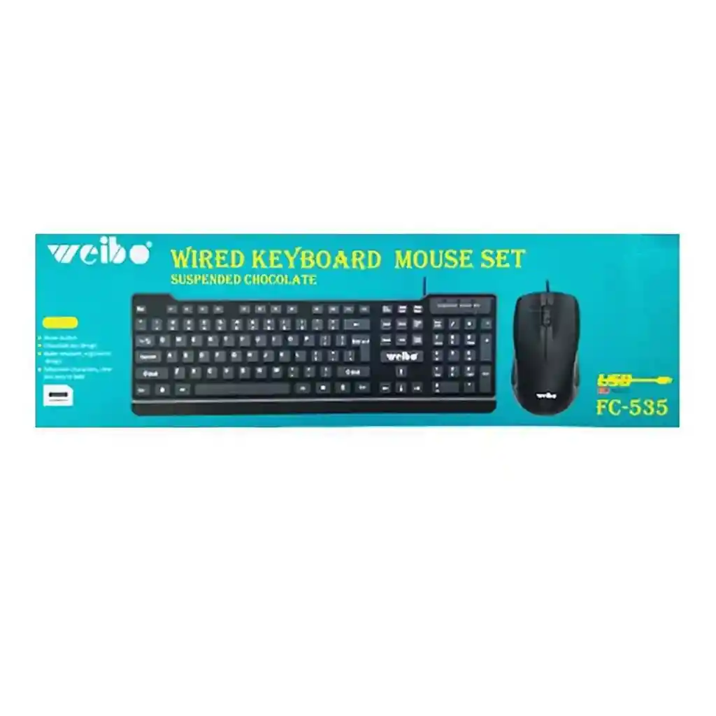 Teclado Y Mouse De Cables Weibo Fc-535