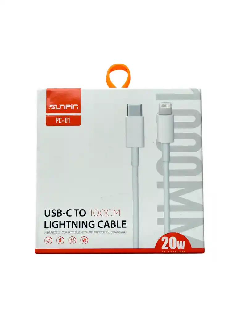 Original Cable Iphone Carga Rapida Tipo C A Lightning Pc-01