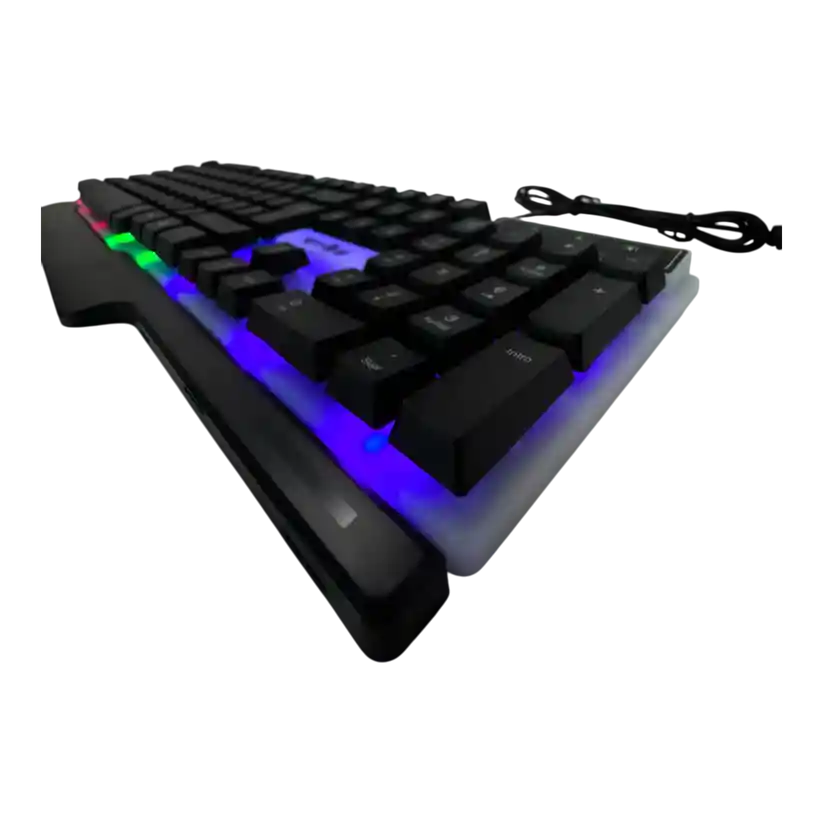 Combo Teclado Y Mouse Gaming Rgb De Cables Wb-550