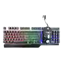 Combo Teclado Y Mouse Gaming Rgb De Cables Wb-550