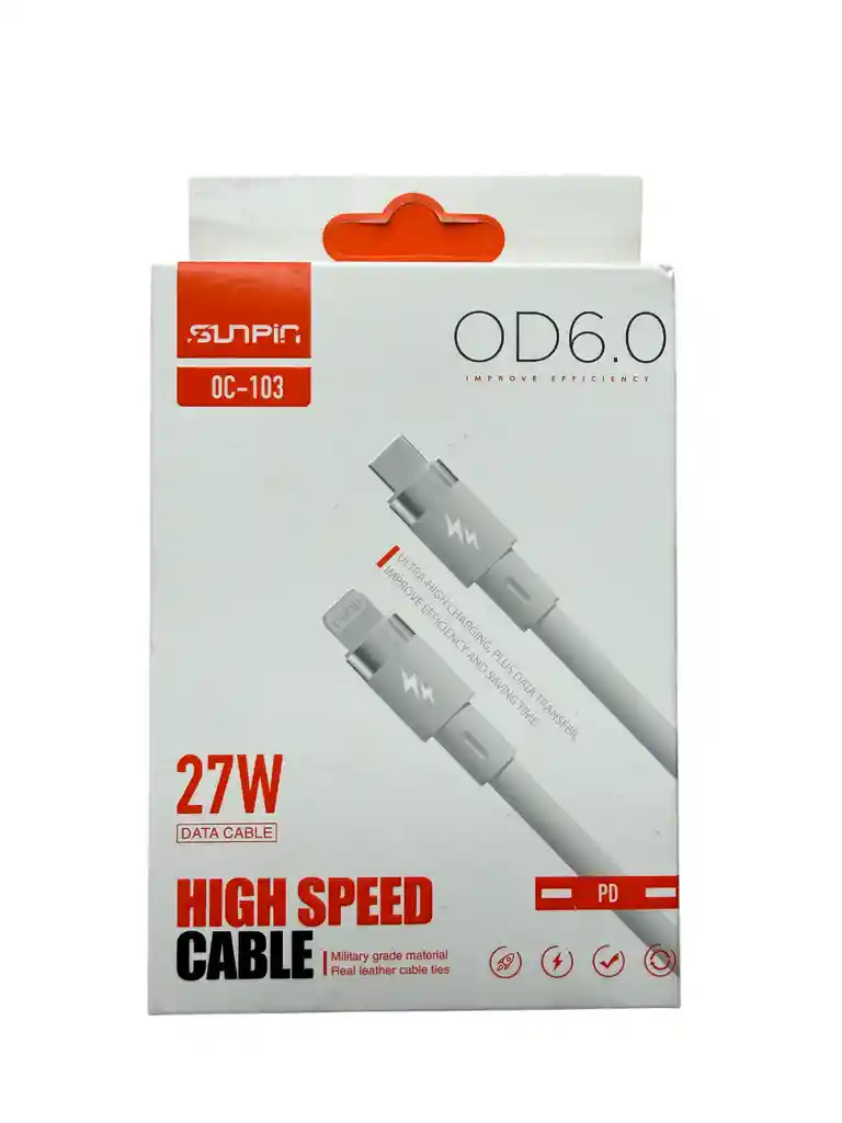 Original Cable Reforzado Iphone Tipo C A Lightning Oc-103