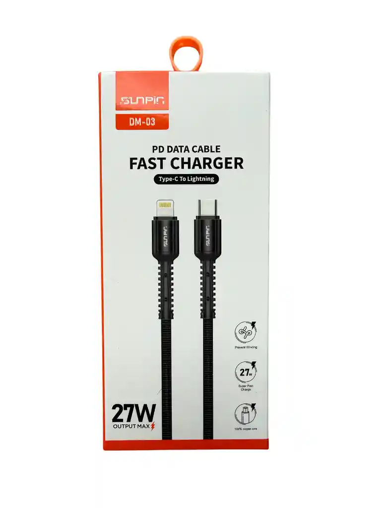 Original Cable Reforzado Iphone Tipo C A Lightning Dm-03