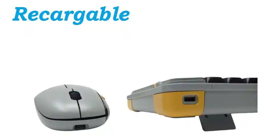 Teclado Y Mouse Bluetooth Recargable Mouse 5 Botones Mouse Gris Oscuro Teclado Gris Oscuro